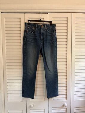 Madewell Women's Straight-Leg Jeans in Dark Blue Wash